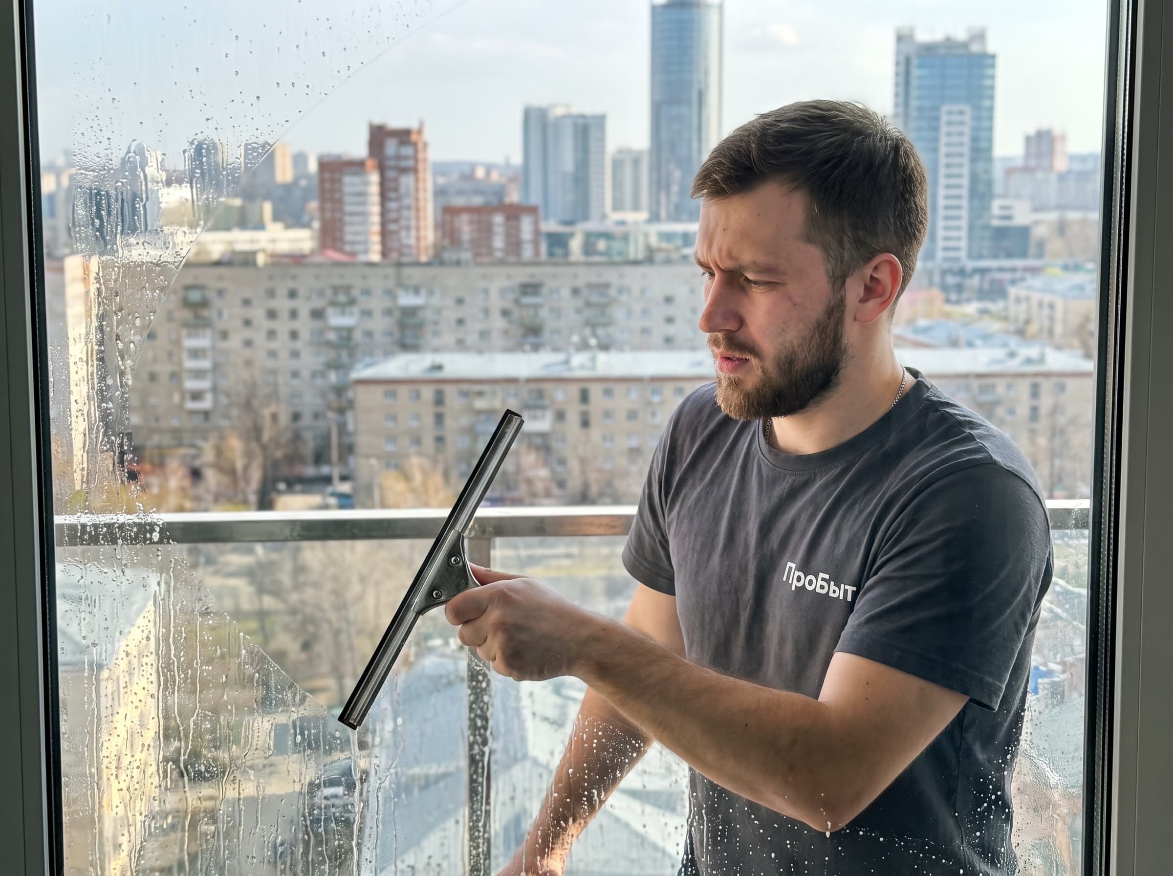 Чистые окна в светлой квартире
